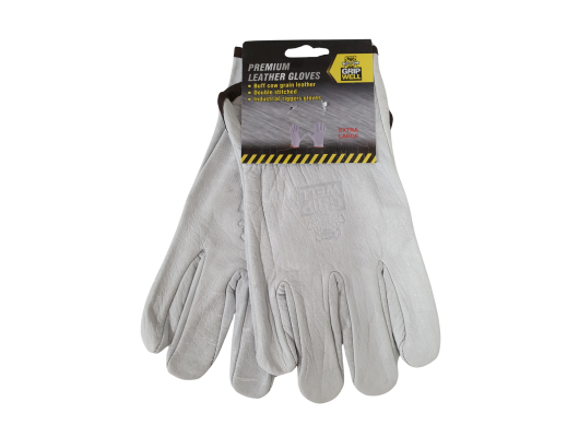 White Leather Rigger Gloves BC- Size 11 (X Large)