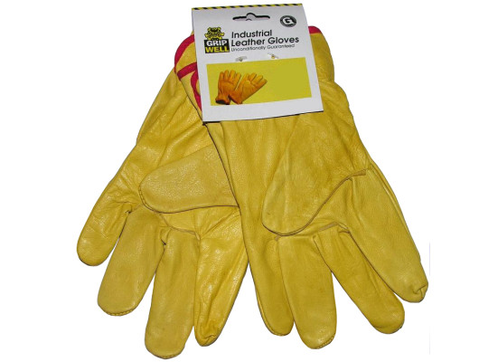 Leather Rigger Gloves - Yellow A Grade