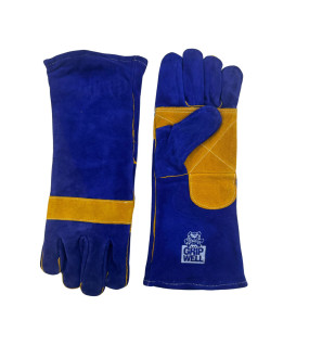 Blue lined welding gloves