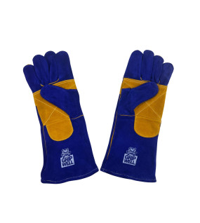 Blue lined welding gloves