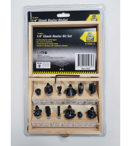 12 pce 1/4 Router bit Set