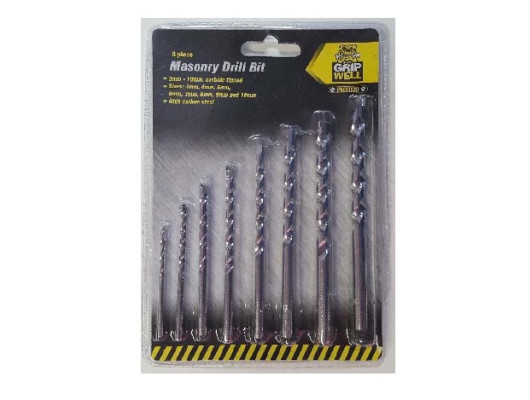 8pc Masonry Drill Bit set