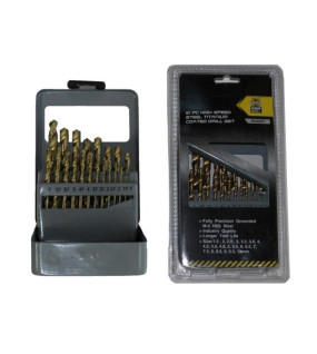 21Pc Metric Drill set Titanium coated