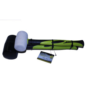 2pc Rubber mallet Set White12oz / Black 24oz