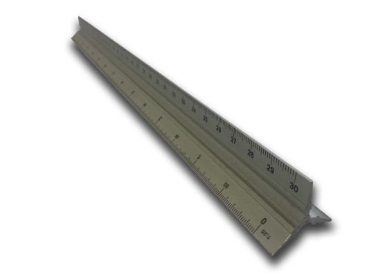 300mm 3 sided Aluminium Ruler