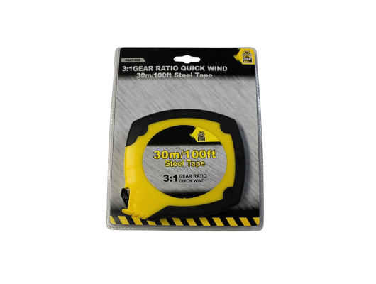 30m/100ft Steel tape with 3:1 quick wind
