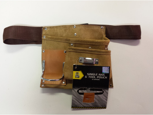 Single Leather Nail and Tool Pouch