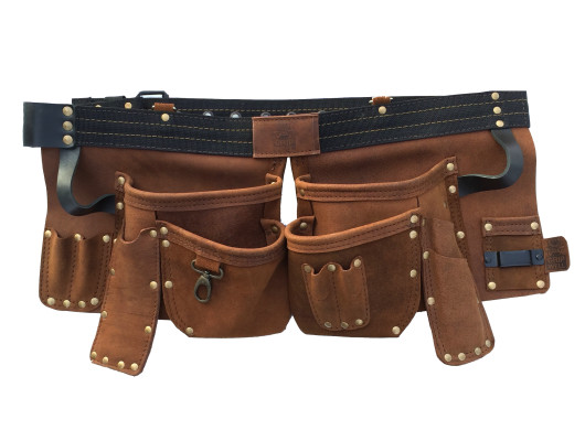 12 Pocket Double Tool Belt Leather