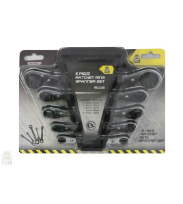 5PC Ring Ratcheting Spanner Set
