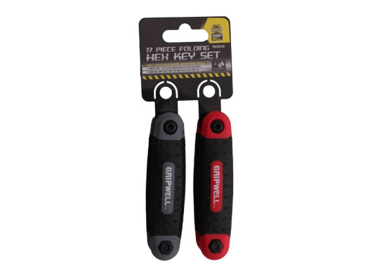 17pc sae / mm Folding Allen / Hex Key Set - CRV