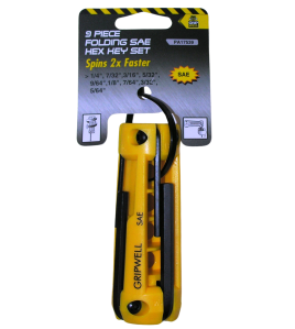 9pc Sae Rapido Folding Hex key