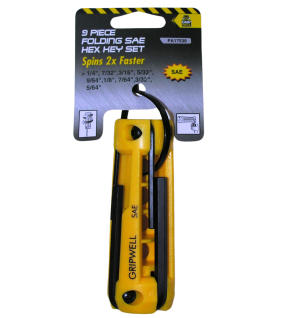 9pc Sae Rapido Folding Hex key
