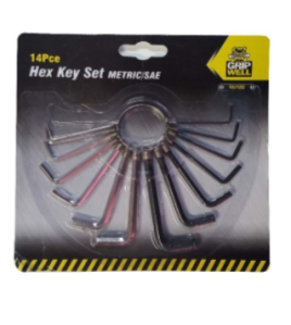14Pc Metric/SAE Hex Key Set