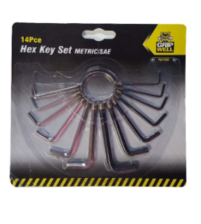 14Pc Metric/SAE Hex Key Set