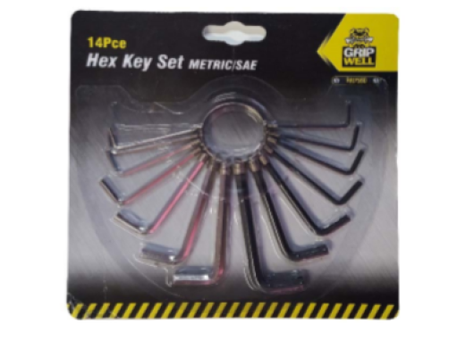 14Pc Metric/SAE Hex Key Set