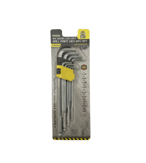 9pc af extra long Ballend Hex Key Set