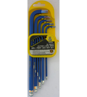 10pc Metric Extra Long RC Ball End Hex Key Set