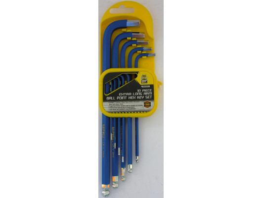 10pc Metric Extra Long RC Ball End Hex Key Set