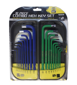 18pc Metric &amp; Torx Extra Long RC Hex Key Set