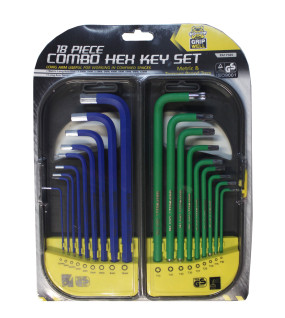 18pc Metric &amp; Torx Extra Long RC Hex Key Set