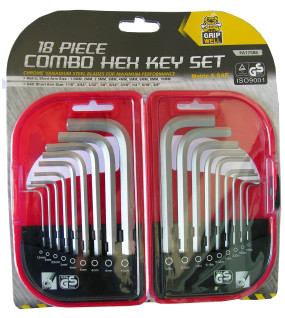 18pc Metric &amp; AF Hex key Set