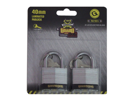 2pc 40mm  Keyed alike Laminated Padlock