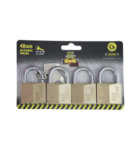 4pc 40mm ,Key alike Solid Brass Padlock