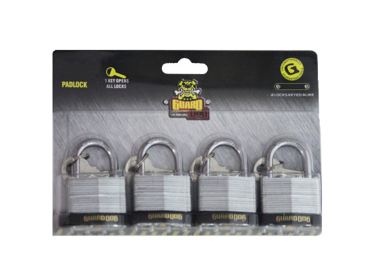 4pc 30mm Key alike Laminated Padlock  