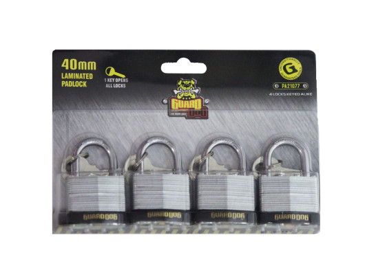 4pc 40mm Key alike Laminated Padlock  