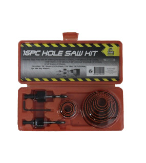 16pc Hole saw kit 