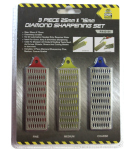 3pc Mini Diamond Sharpening Blade Set (25x75mm)