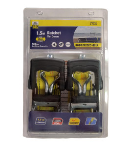 2pc Ratchet tie 50mm wide 1.5 m/500kg