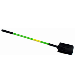 Post Hole Shovel with Green Fiberglass Long Handle
