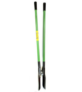 Post Hole Shovel with Green Fiberglass Long Handle