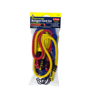 6pc Elastic Bungee Strap Set