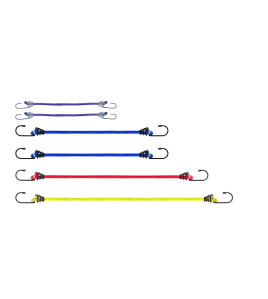 6pc Elastic Bungee Strap Set