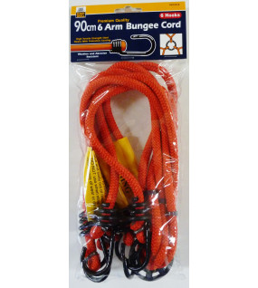Elastic Bungee Strap 8mm x 90cm, 6-Arm
