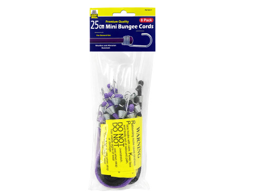 8pc Mini Elastic Bungee Strap Set