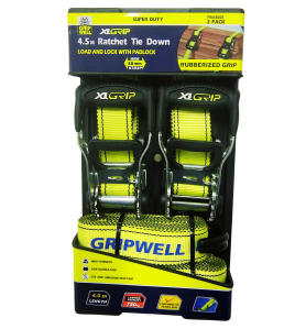 2pc Ratchet Tie Down 38mm x 4.5m (750kg LC)