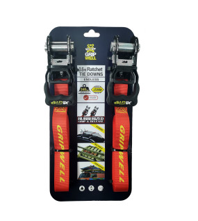 2pc Endless Ratchet Tie Down 25mm x 3.6m (340kg LC)