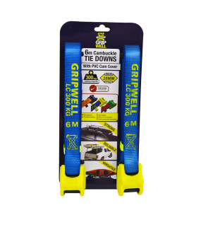 2pc PVC Cover Cam Buckle 6m – Yellow/Blue