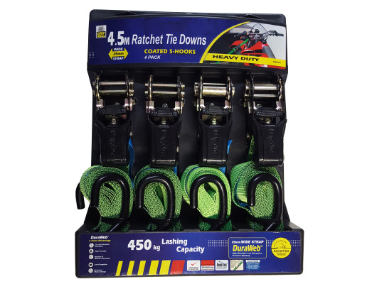 4pc Ratchet tiedown 38mmx5m, LC750kg