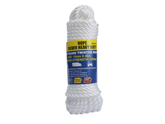 PP Silver Rope Twisted 10mm x 20m